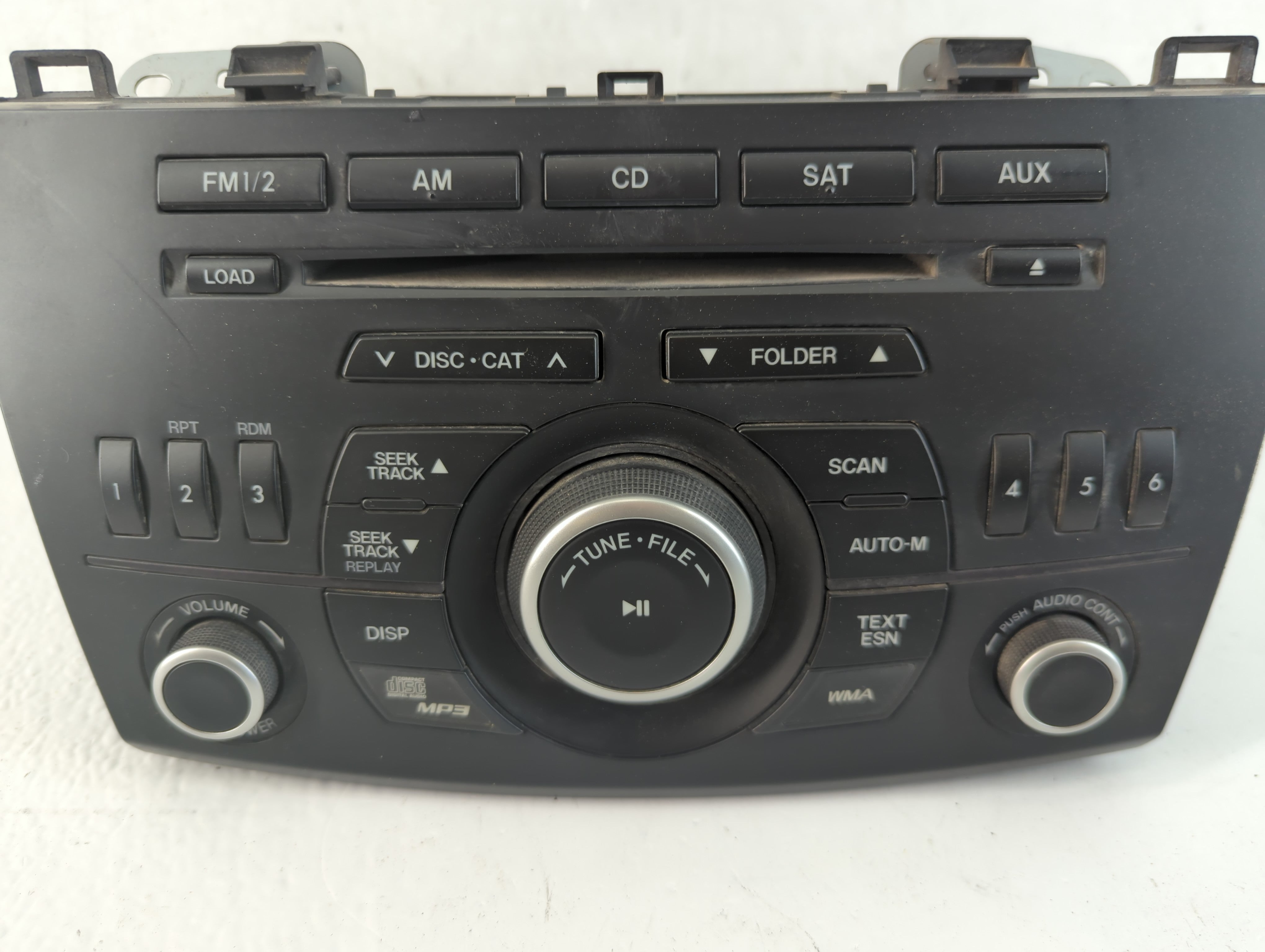2012-2013 Mazda 3 Radio AM FM Cd Player Receiver Replacement P/N:BGV4 66 AR0 Fits Fits 2012 2013 OEM Used Auto Parts - Oemusedautoparts1.com
