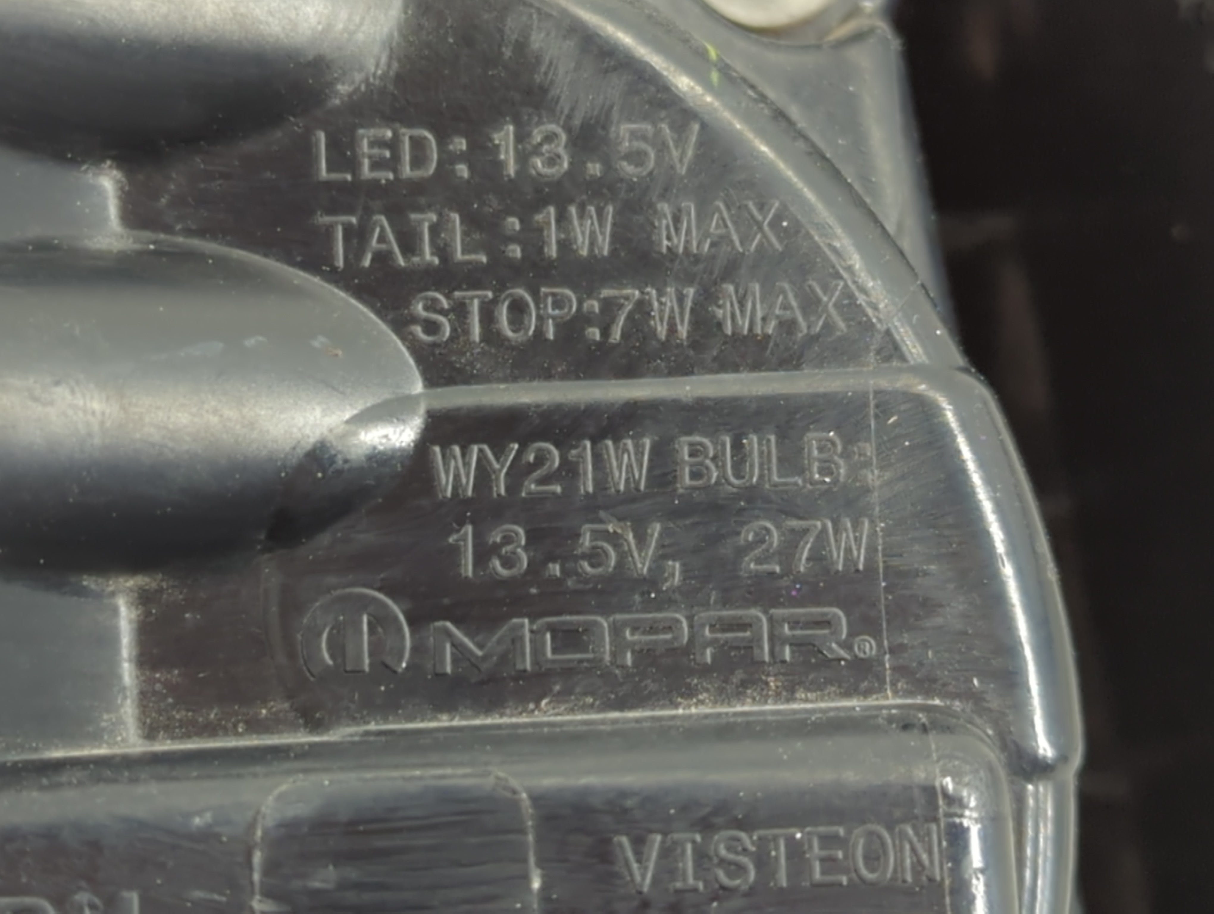 2013 Dodge Journey Tail Light Assembly Passenger Right OEM P/N:WY21W Fits OEM Used Auto Parts - Oemusedautoparts1.com