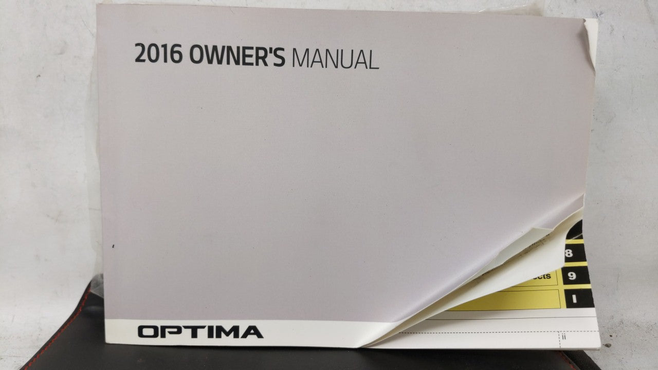 2016 Kia Optima Owners Manual Book Guide OEM Used Auto Parts - Oemusedautoparts1.com