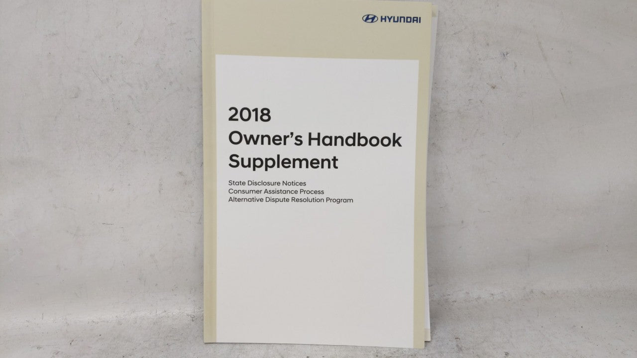 2018 Hyundai Elantra Owners Manual Book Guide OEM Used Auto Parts - Oemusedautoparts1.com