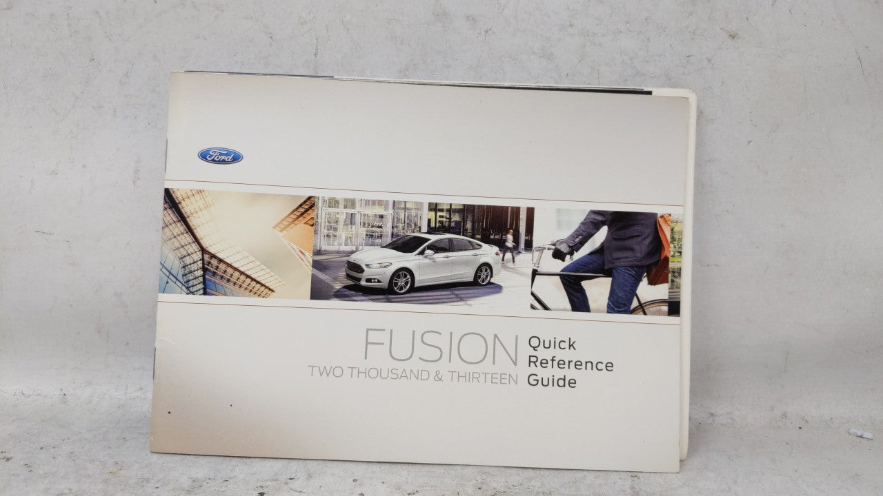 2013 Ford Fusion Owners Manual Book Guide OEM Used Auto Parts - Oemusedautoparts1.com