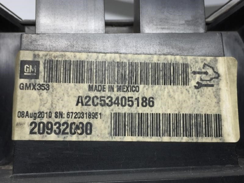 2011 Buick Lacrosse Instrument Cluster Speedometer Gauges P/N:33K MI. PN:20932080 Fits OEM Used Auto Parts - Oemusedautoparts1.com