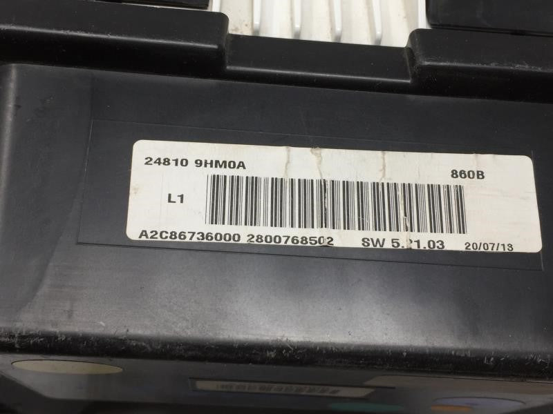 2013 Nissan Altima Instrument Cluster Speedometer Gauges P/N:28K MI. PN:24810 9HM0A Fits OEM Used Auto Parts - Oemusedautoparts1.com