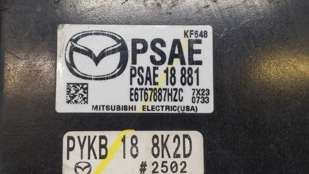 2018 Mazda 3 PCM Engine Computer ECU ECM PCU OEM P/N:PSAE 18 881,PYKB 18 8K2D,E6T67887HZC PSAE Fits OEM Used Auto Parts - Oemusedautoparts1.com