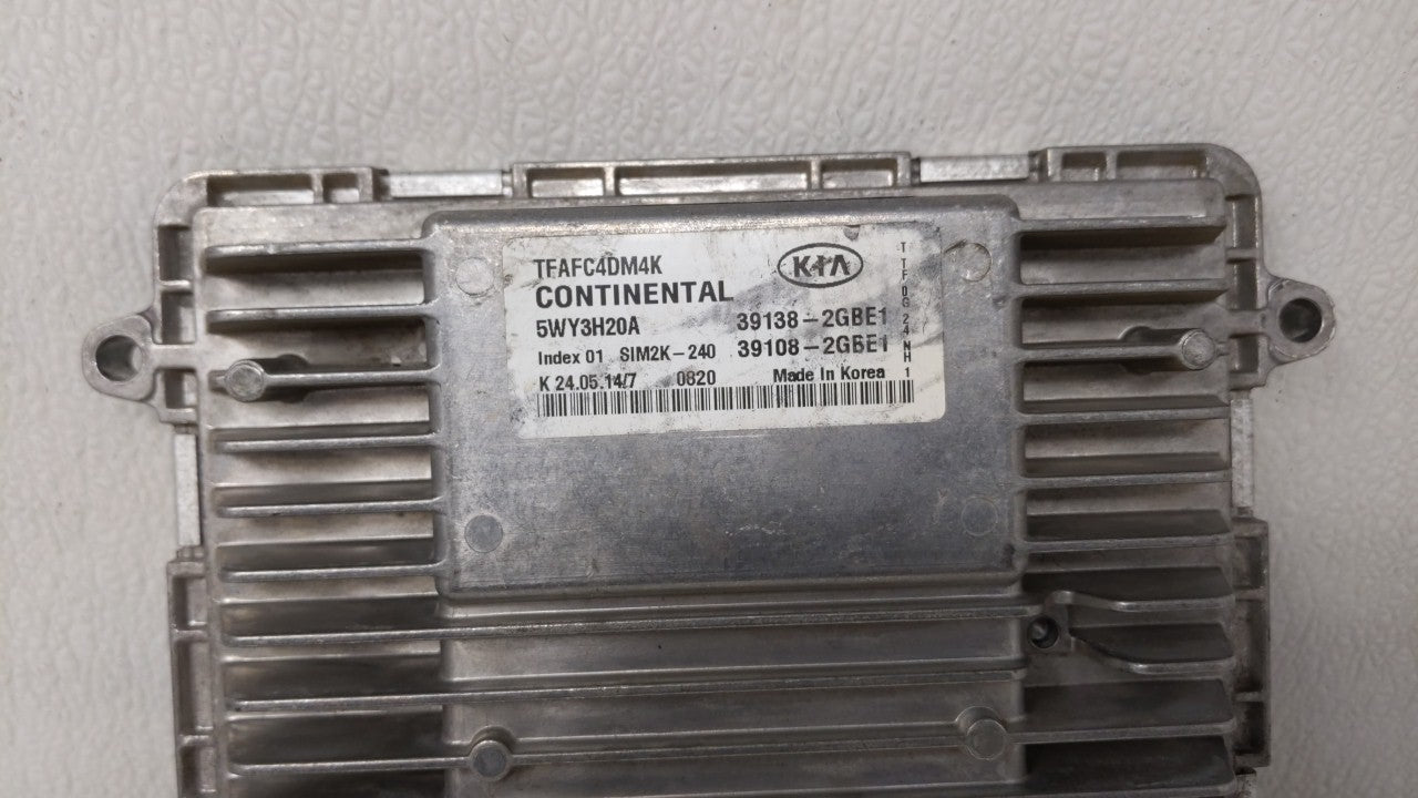 2014-2015 Kia Optima PCM Engine Computer ECU ECM PCU OEM P/N:39108-2GBE1 39138-2GBE1 Fits 2014 2015 OEM Used Auto Parts - Oemusedautoparts1.com