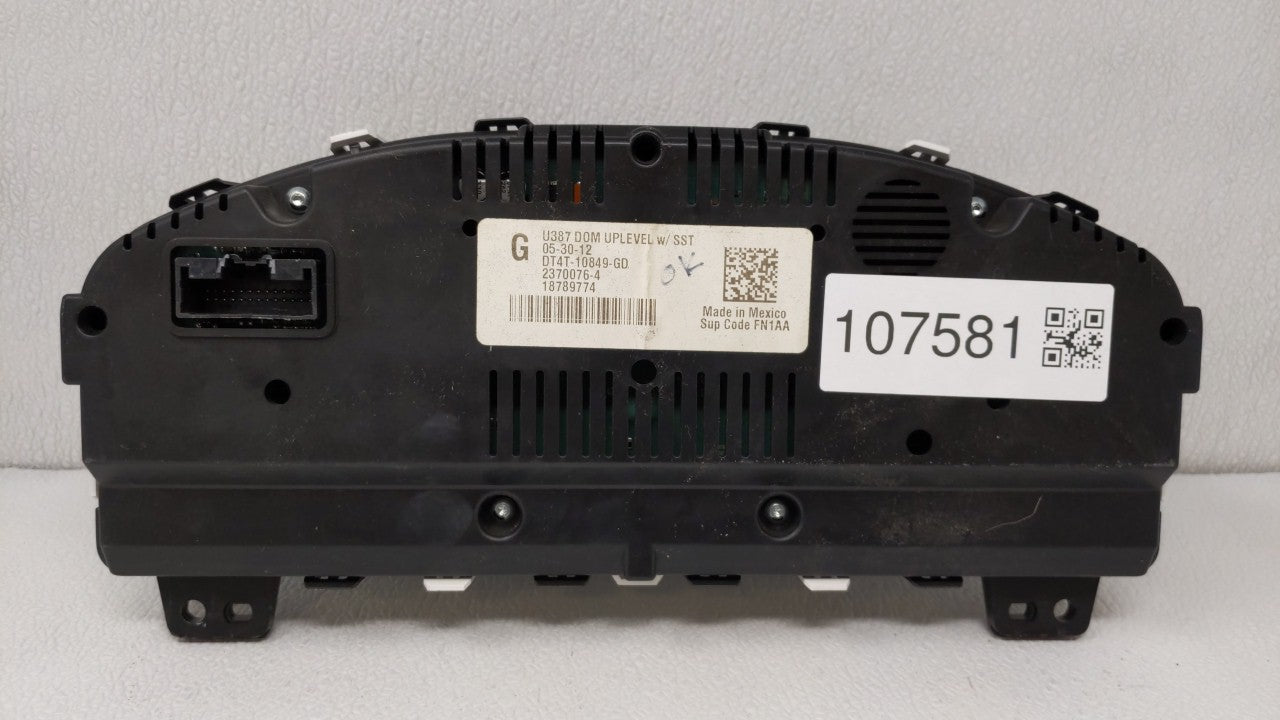 2013 Ford Edge Instrument Cluster Speedometer Gauges P/N:DT4T-10849-NA DT4T-10849-GD Fits OEM Used Auto Parts - Oemusedautoparts1.com