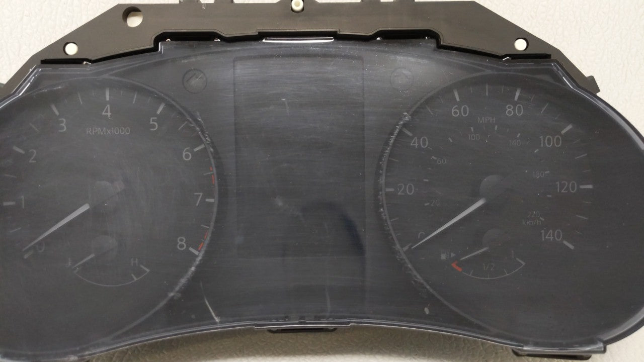 2015 Nissan Rogue Instrument Cluster Speedometer Gauges P/N:5HA3A/BCAP 5HA0A/PLMP Fits OEM Used Auto Parts - Oemusedautoparts1.com