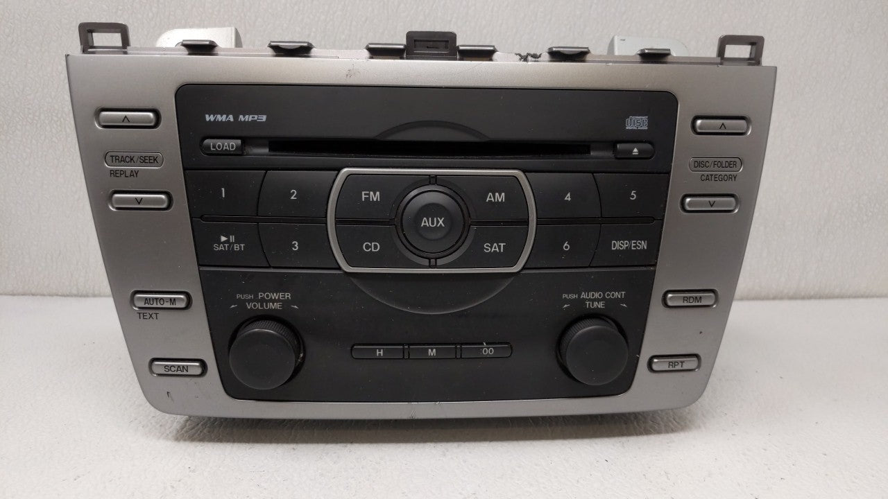 2011-2013 Mazda 6 Radio AM FM Cd Player Receiver Replacement P/N:GEG4 66 9RX GEG1 66 9R0 Fits 2011 2012 2013 OEM Used Auto Parts - Oemusedautoparts1.com