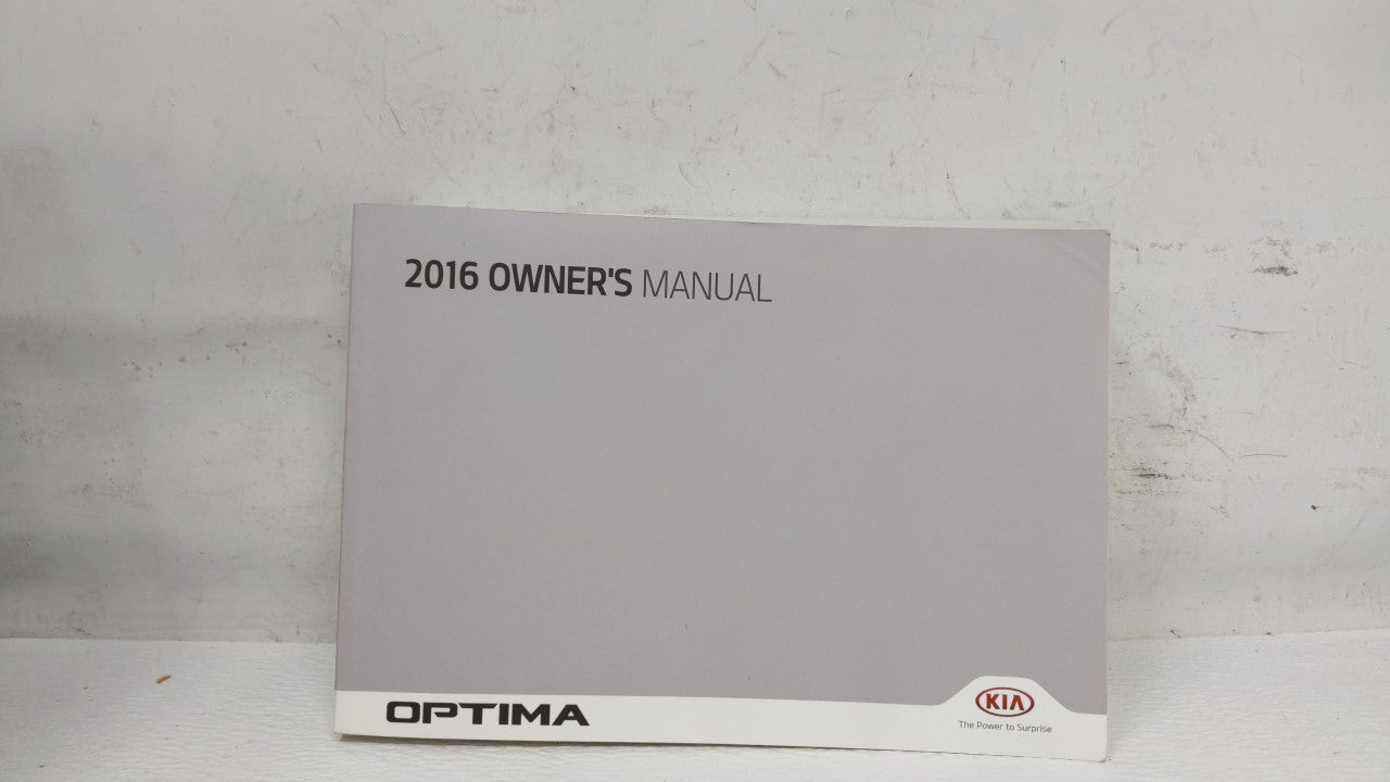 2016 Kia Optima Owners Manual Book Guide OEM Used Auto Parts - Oemusedautoparts1.com