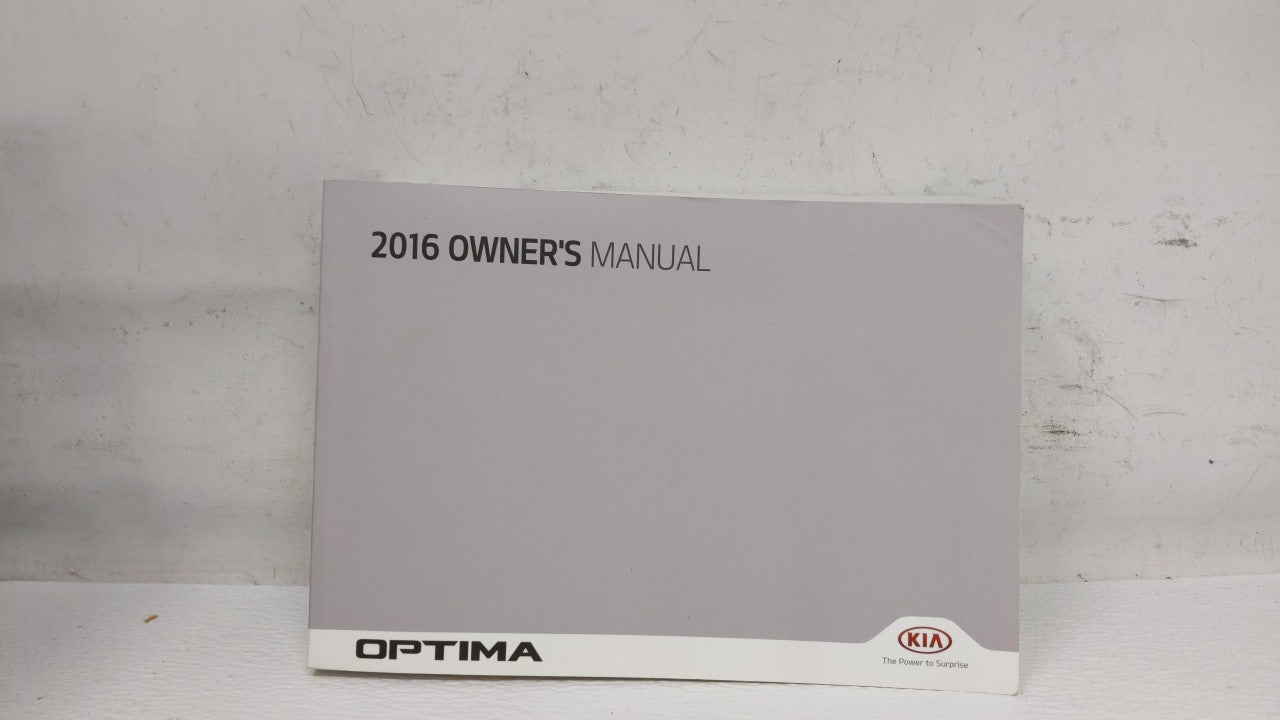 2016 Kia Optima Owners Manual Book Guide OEM Used Auto Parts - Oemusedautoparts1.com