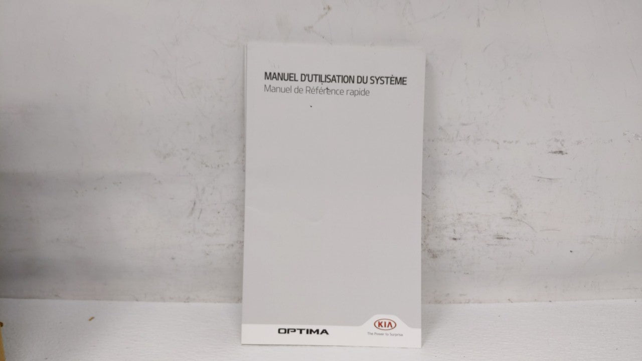 2016 Kia Optima Owners Manual Book Guide OEM Used Auto Parts - Oemusedautoparts1.com