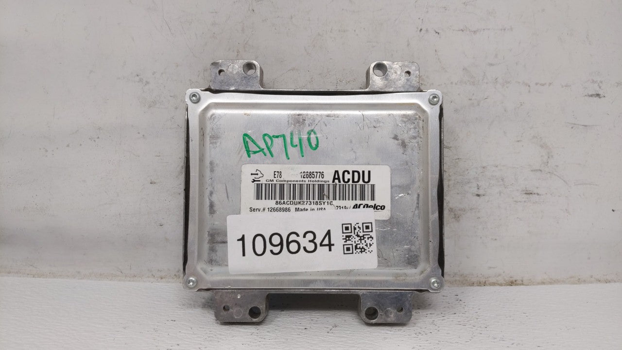 2017-2021 Chevrolet Trax PCM Engine Computer ECU ECM PCU OEM P/N:12679097 12670309 Fits 2017 2018 2019 2020 2021 OEM Used Auto Parts - Oemusedautoparts1.com