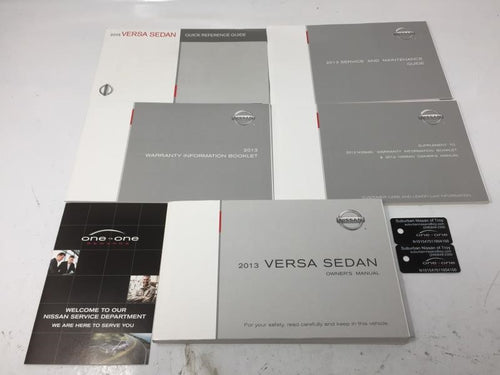 2013 Nissan Versa Owners Manual Book Guide OEM Used Auto Parts