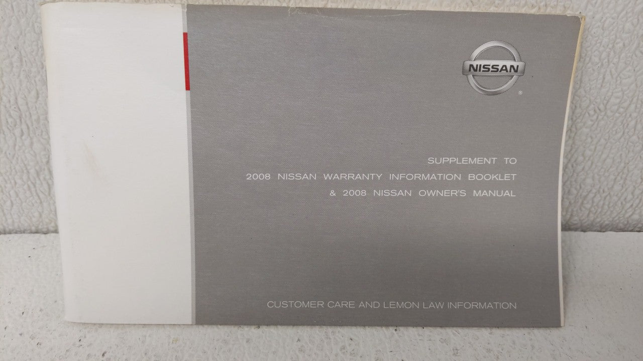 2008 Nissan Pathfinder Owners Manual 110326 - Oemusedautoparts1.com