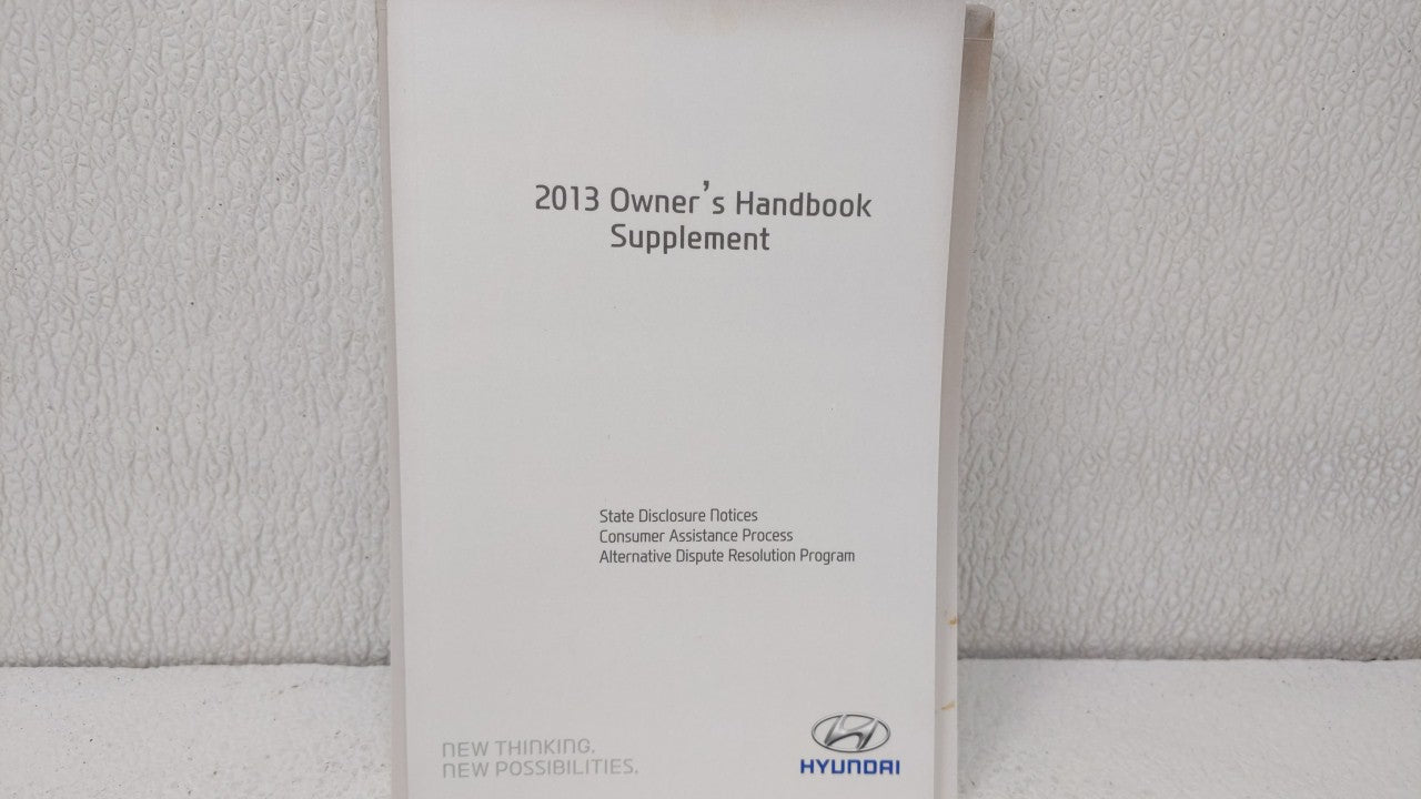 2013 Hyundai Elantra Owners Manual Book Guide OEM Used Auto Parts - Oemusedautoparts1.com