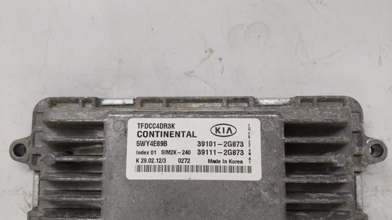 2011-2013 Kia Optima PCM Engine Computer ECU ECM PCU OEM P/N:39101-2G874 39101-2G872 Fits 2011 2012 2013 OEM Used Auto Parts - Oemusedautoparts1.com