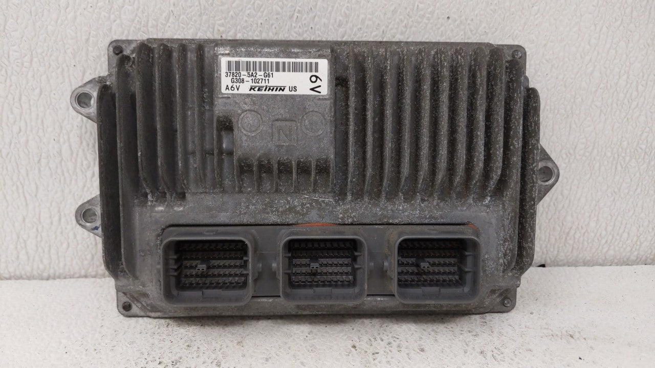 2014 Honda Accord PCM Engine Computer ECU ECM PCU OEM P/N:37820-5A2-G61 37820-5A2-B62 Fits OEM Used Auto Parts - Oemusedautoparts1.com