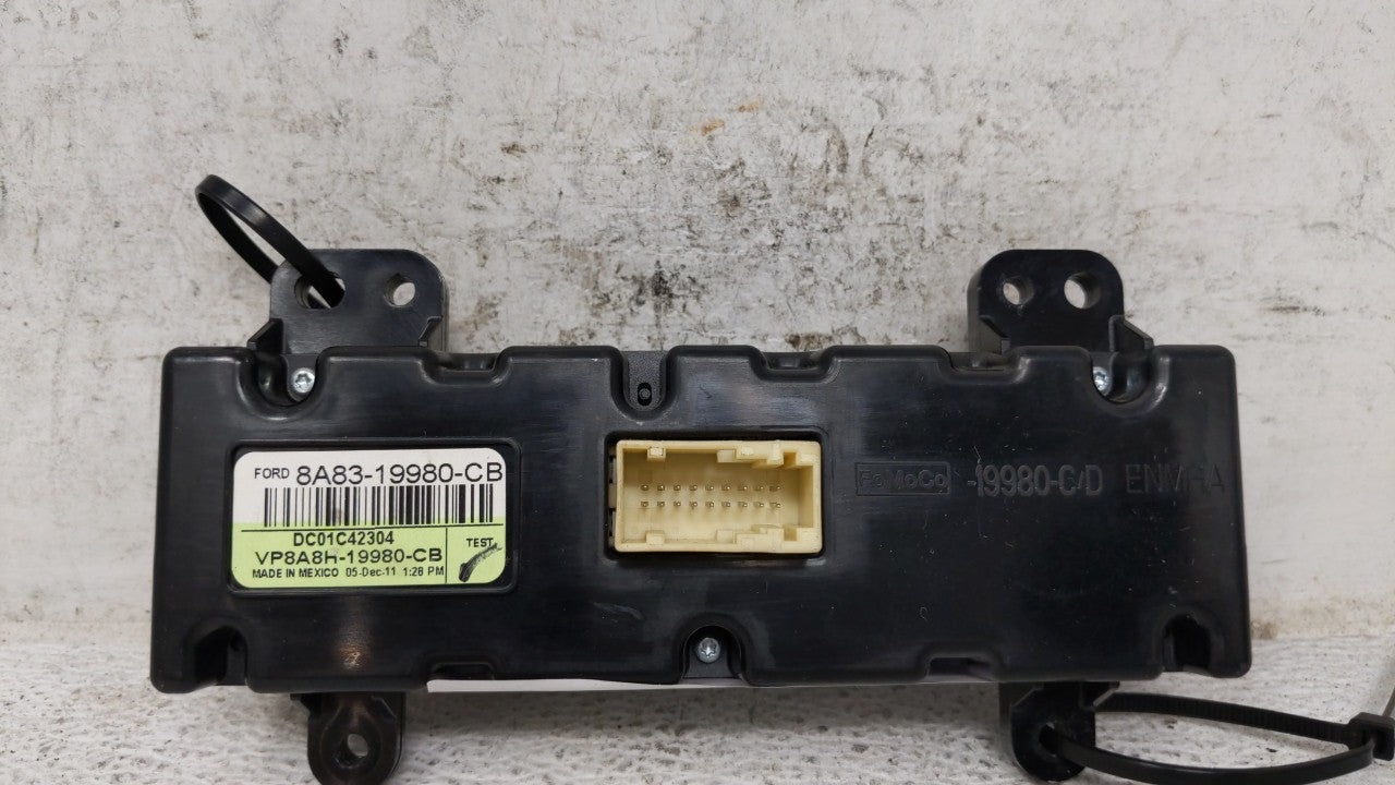 2009-2012 Ford Flex Climate Control Module Temperature AC/Heater Replacement P/N:8A83-19980-CB Fits 2009 2010 2011 2012 OEM Used Auto Parts - Oemusedautoparts1.com