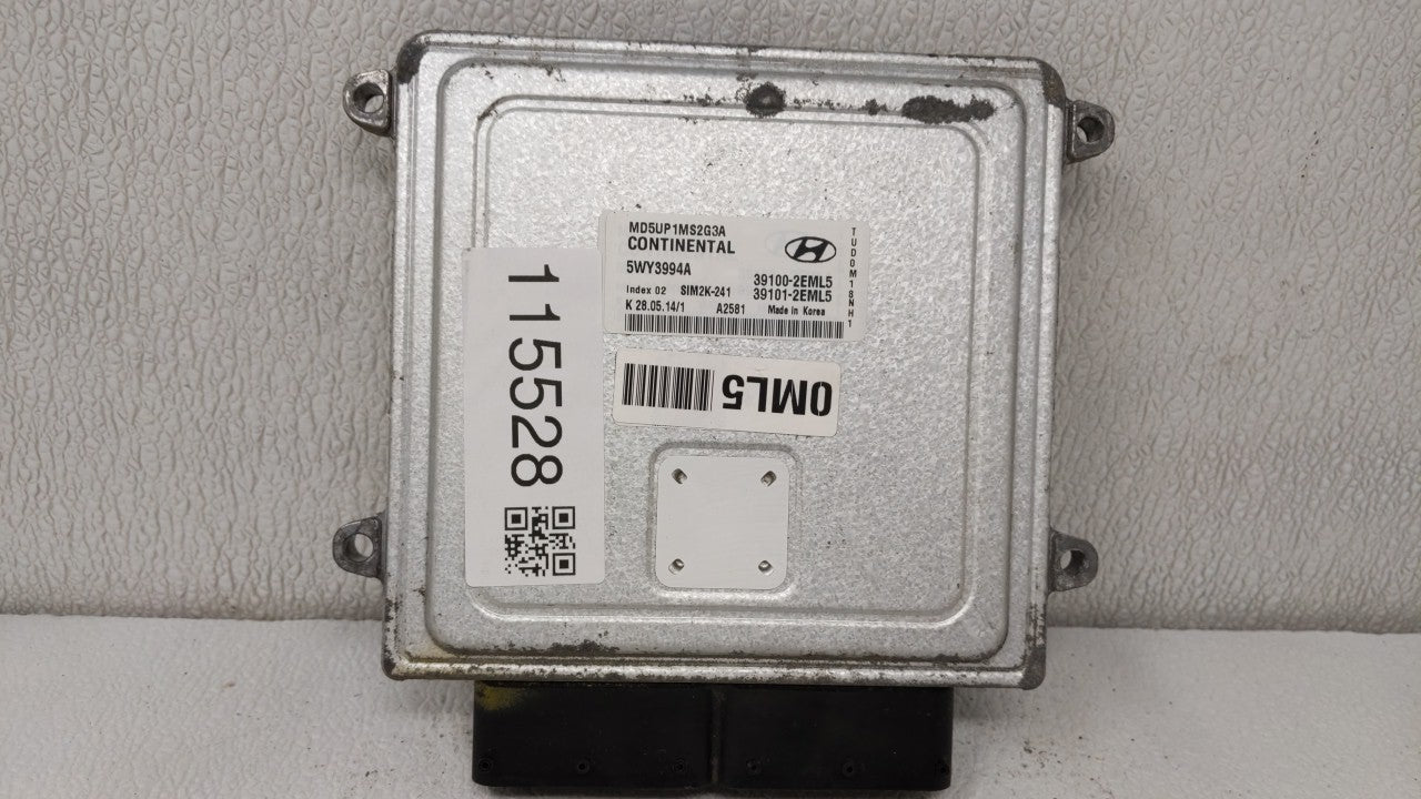 2014-2016 Hyundai Elantra Engine Computer Ecu Pcm Ecm Pcu Oem 115528 - Oemusedautoparts1.com