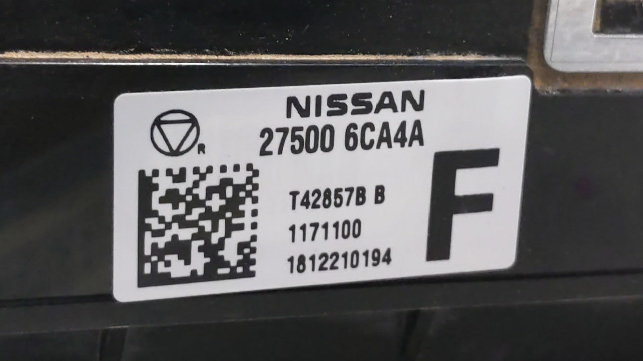 2019-2019 Nissan Altima Ac Heater Climate Control 27500 6ca4a 117620 - Oemusedautoparts1.com