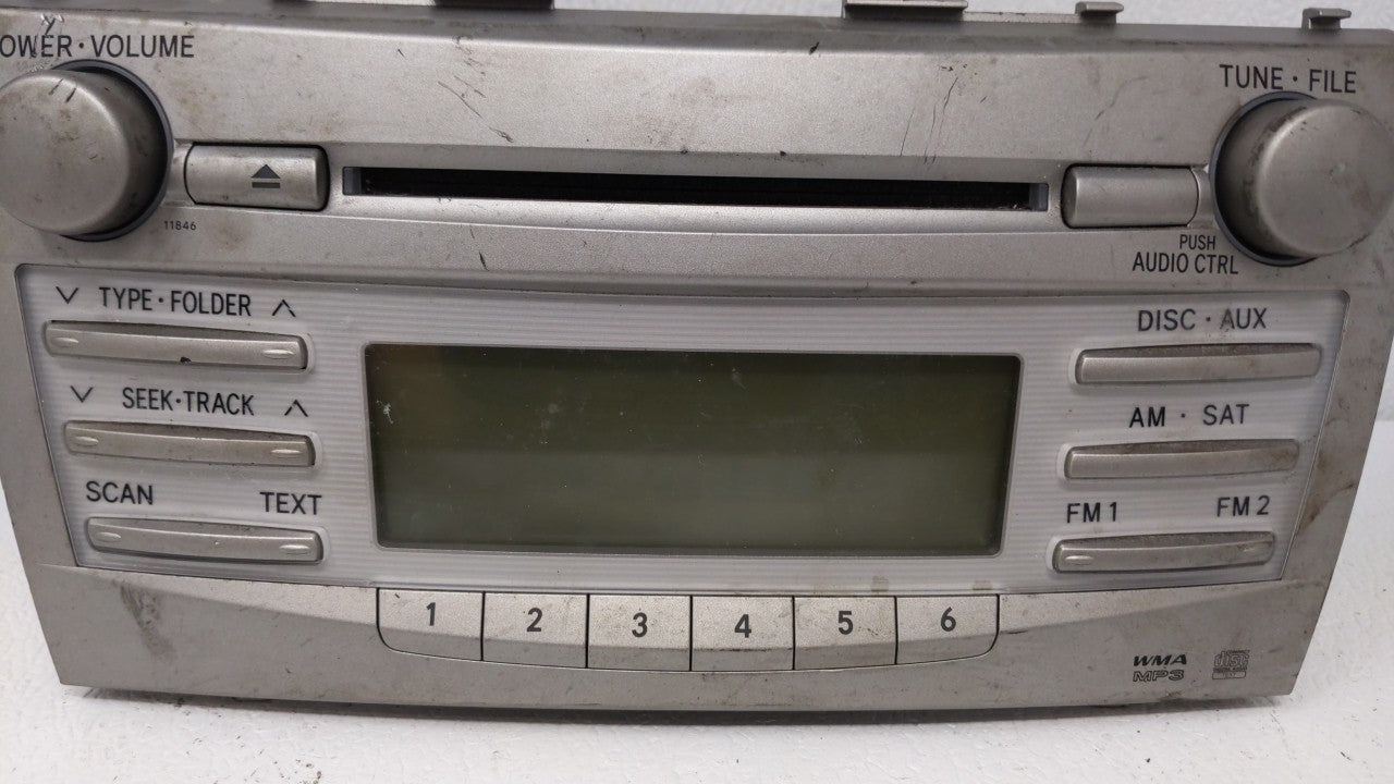 2010-2011 Toyota Camry Radio AM FM Cd Player Receiver Replacement P/N:86120-06480 86120-06480 Fits 2010 2011 OEM Used Auto Parts - Oemusedautoparts1.com