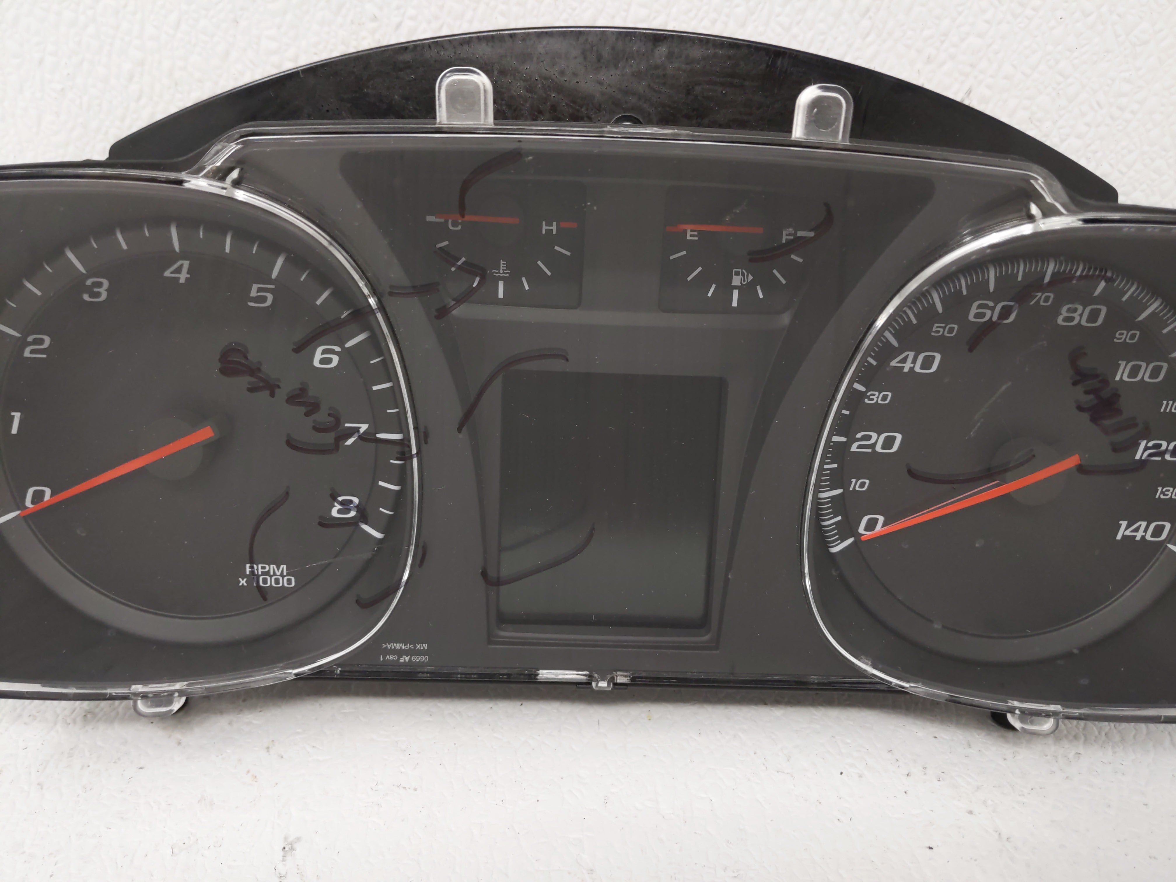 2012 Chevrolet Equinox Instrument Cluster Speedometer Gauges P/N:20907580 Fits OEM Used Auto Parts - Oemusedautoparts1.com