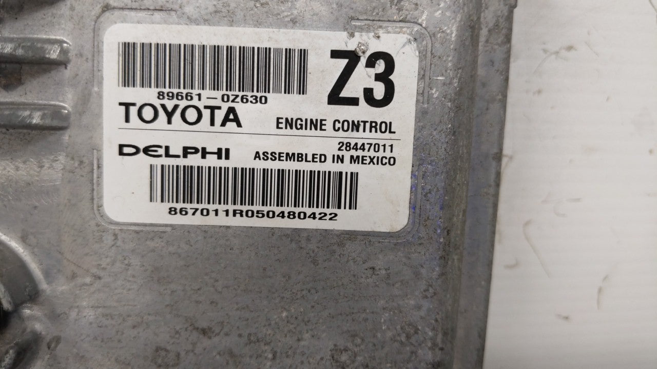 2015 Toyota Corolla PCM Engine Computer ECU ECM PCU OEM P/N:89661-0Z640 89661-0Z630 Fits OEM Used Auto Parts - Oemusedautoparts1.com