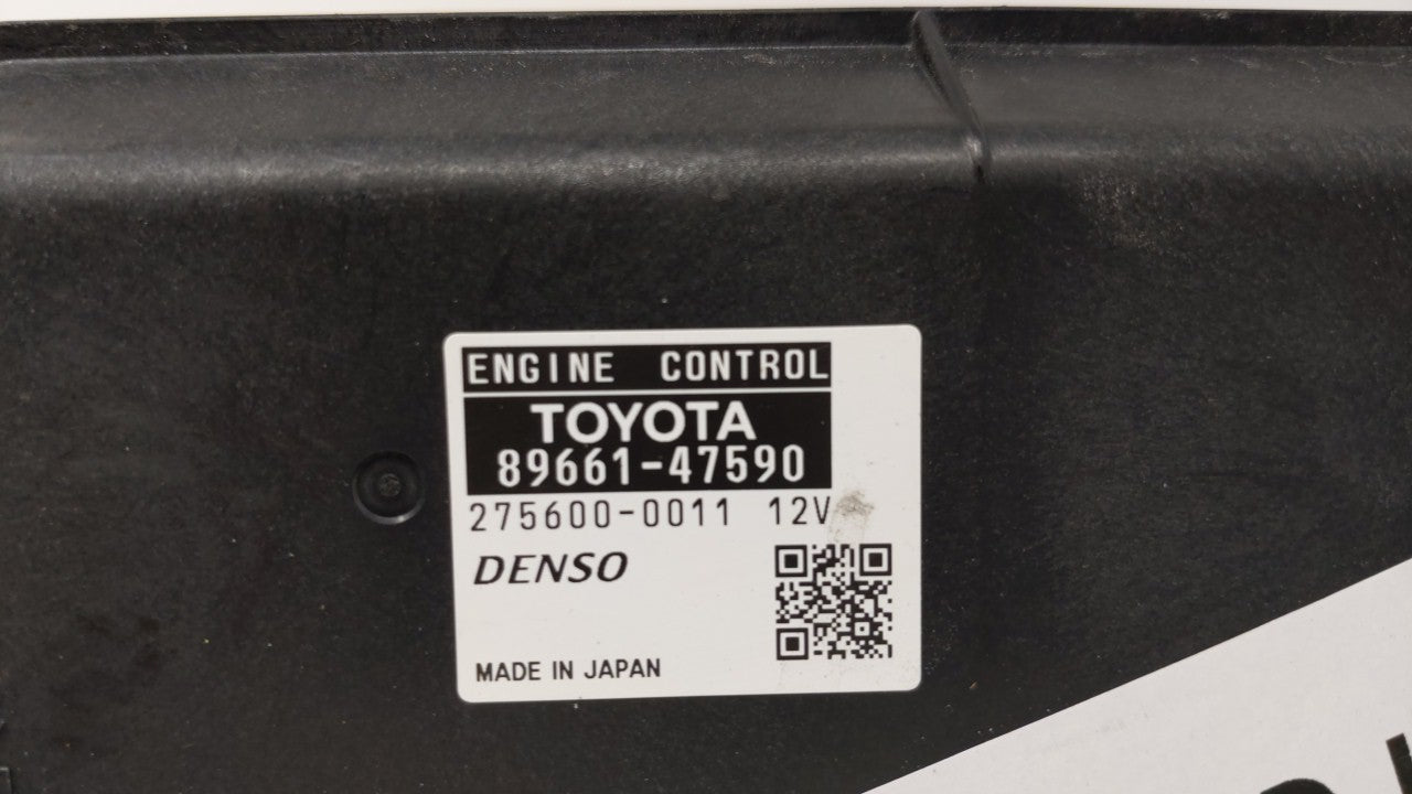 2014 Toyota Prius PCM Engine Computer ECU ECM PCU OEM P/N:89661-47590 Fits OEM Used Auto Parts - Oemusedautoparts1.com