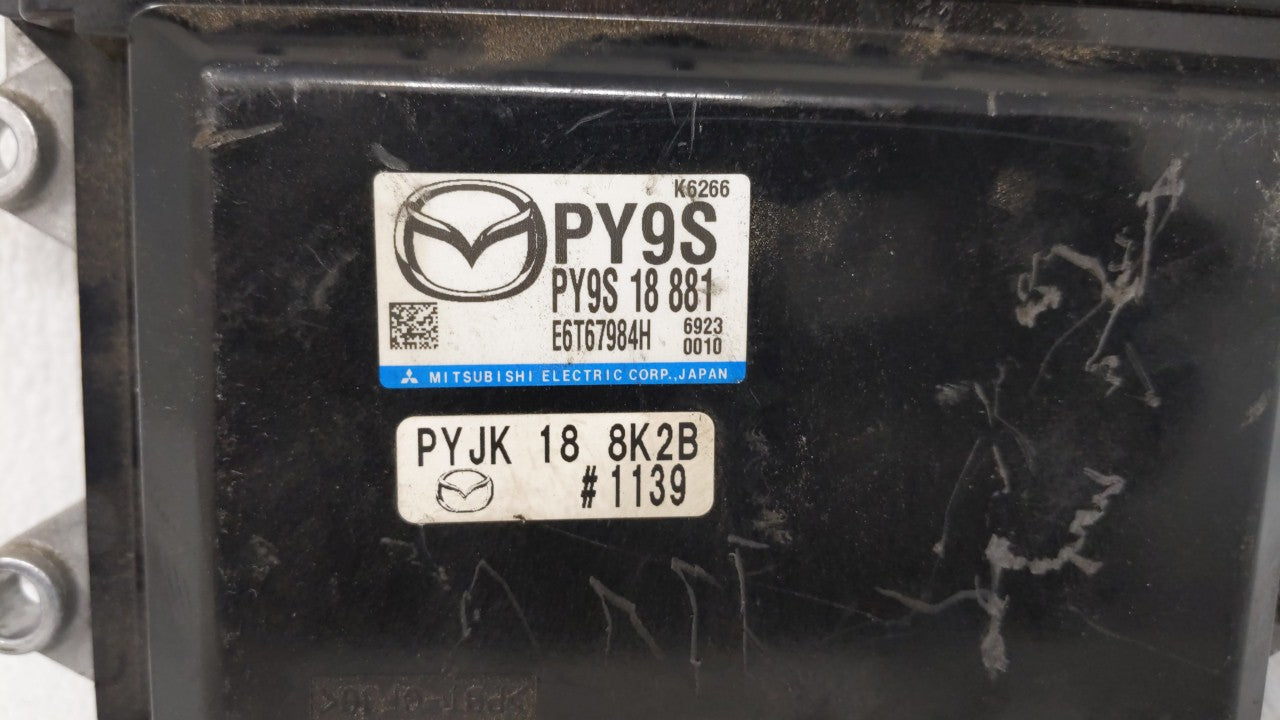 2014 Mazda 6 PCM Engine Computer ECU ECM PCU OEM P/N:PY1J 18 881B PY9S 18 881 Fits OEM Used Auto Parts - Oemusedautoparts1.com