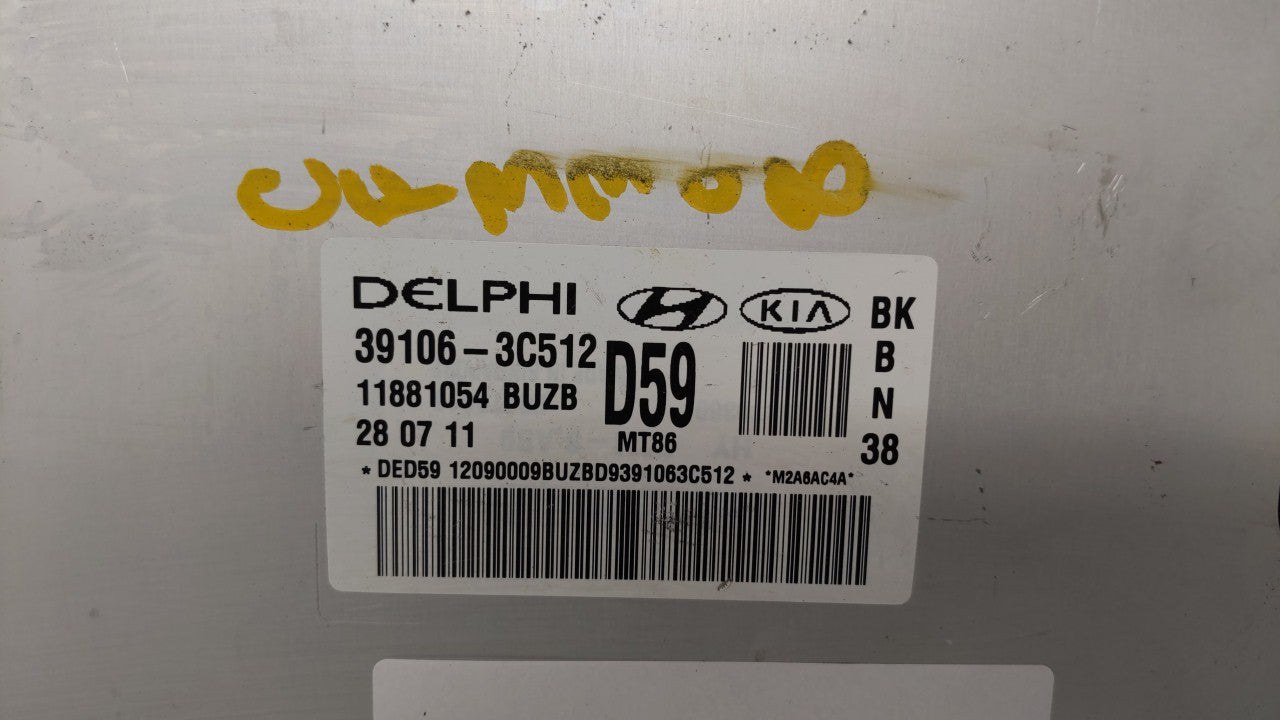 2009-2012 Hyundai Genesis Engine Computer Ecu Pcm Ecm Pcu Oem 39106-3c512 119544 - Oemusedautoparts1.com