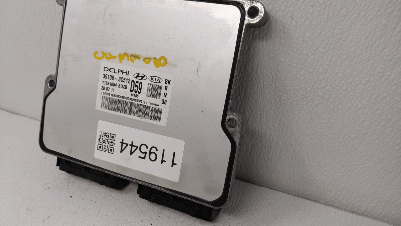 2009-2012 Hyundai Genesis Engine Computer Ecu Pcm Ecm Pcu Oem 39106-3c512 119544 - Oemusedautoparts1.com