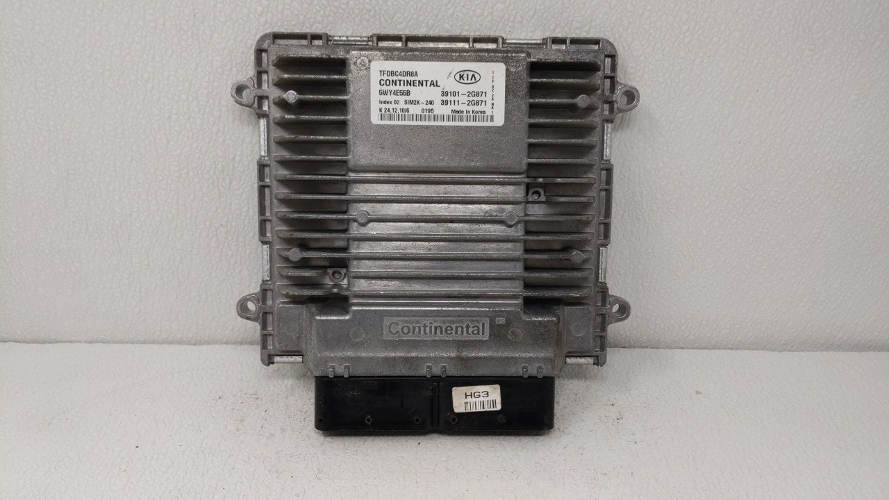 2011-2013 Kia Optima PCM Engine Computer ECU ECM PCU OEM P/N:39101-2G874 39101-2G872 Fits 2011 2012 2013 OEM Used Auto Parts - Oemusedautoparts1.com