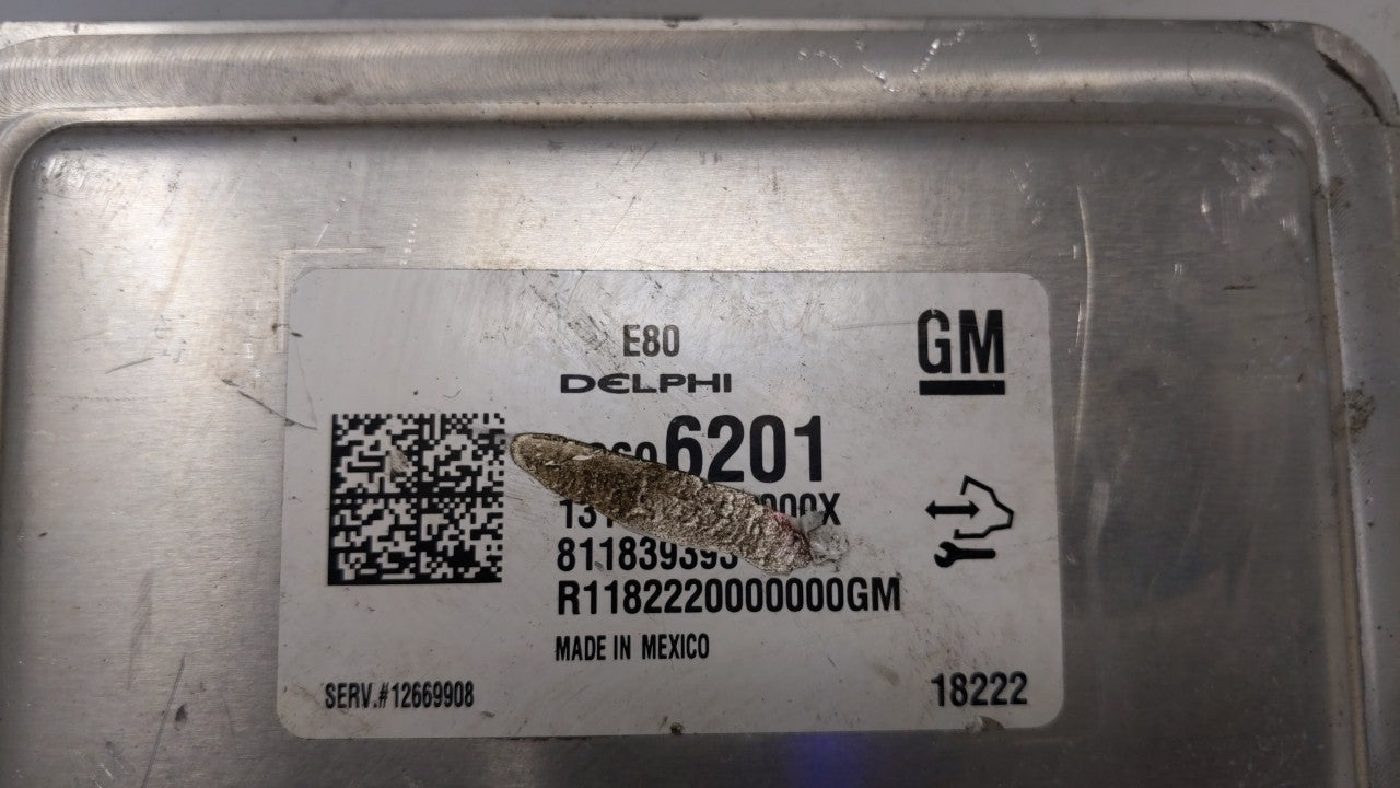 2017-2018 Chevrolet Cruze Engine Computer Ecu Pcm Ecm Pcu Oem 119961 - Oemusedautoparts1.com