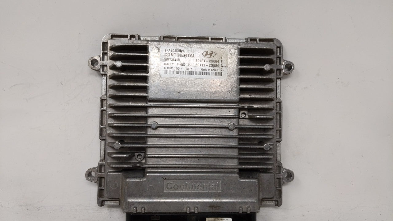 2011-2014 Hyundai Sonata PCM Engine Computer ECU ECM PCU OEM P/N:39101-2G672 39111-2G672 Fits 2011 2012 2013 2014 OEM Used Auto Parts - Oemusedautoparts1.com