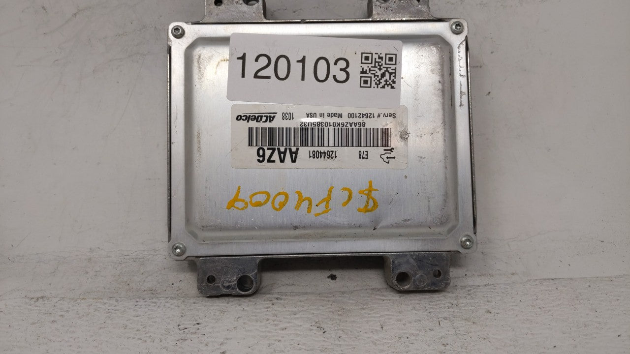 2011 Chevrolet Cruze PCM Engine Computer ECU ECM PCU OEM P/N:12645606 12644081 Fits OEM Used Auto Parts - Oemusedautoparts1.com