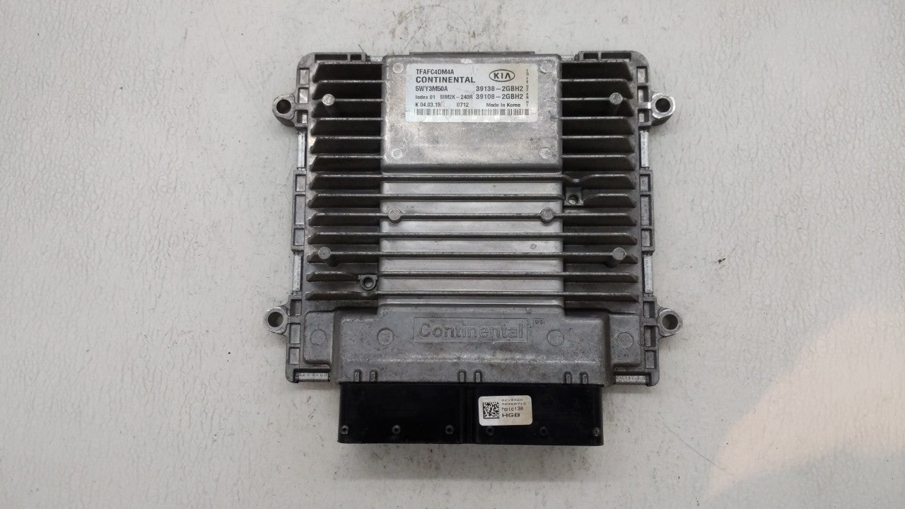 2015 Kia Optima PCM Engine Computer ECU ECM PCU OEM P/N:39138-2GBH2 39108-2GBH2 Fits OEM Used Auto Parts - Oemusedautoparts1.com