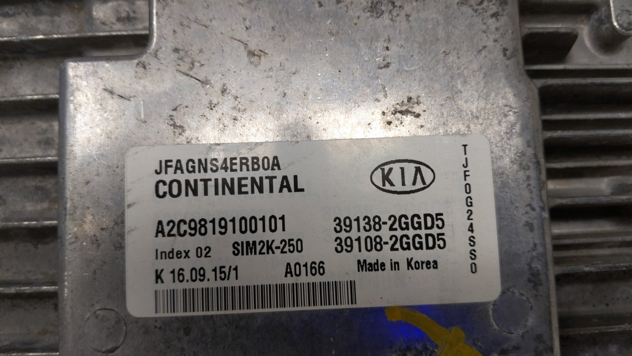 2016-2018 Kia Optima Engine Computer Ecu Pcm Ecm Pcu Oem 120381 - Oemusedautoparts1.com