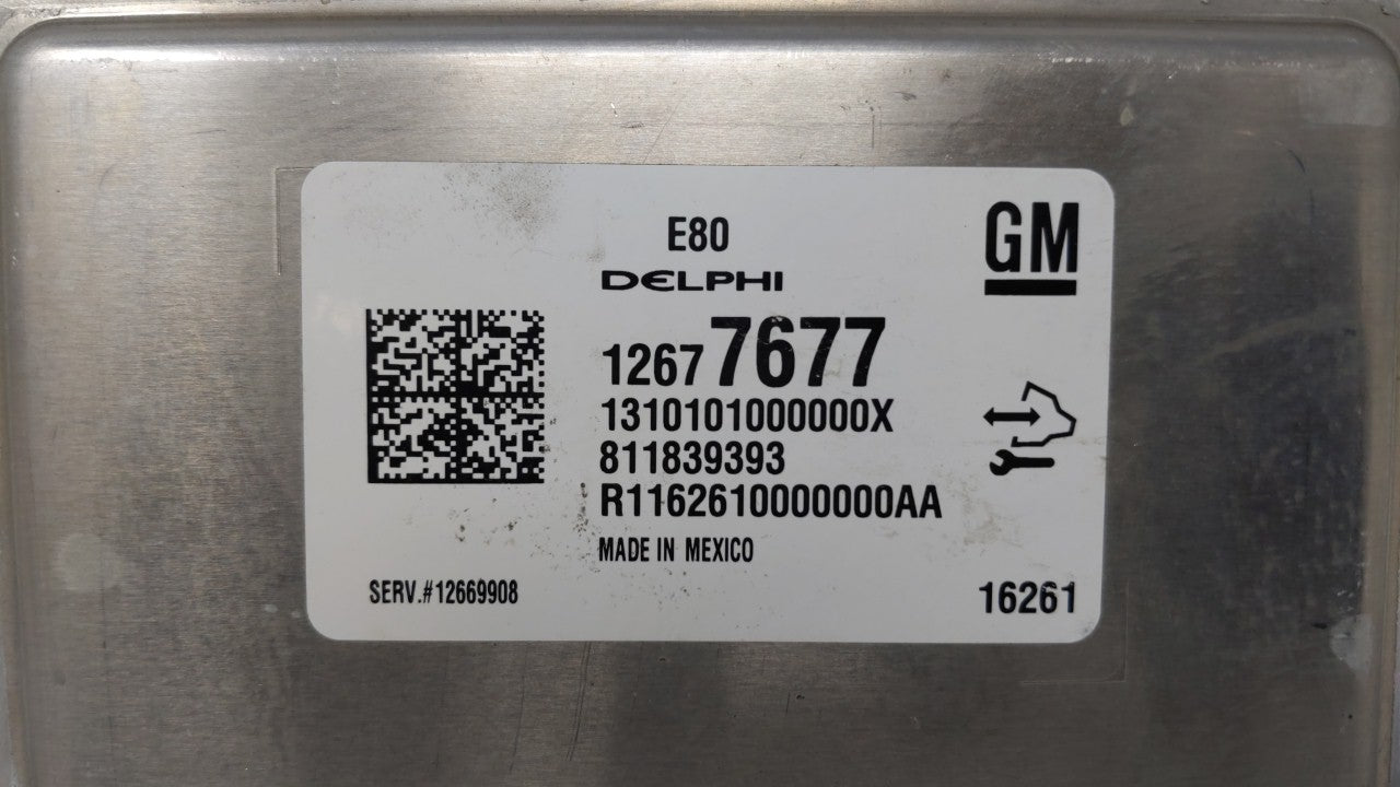 2017-2019 Chevrolet Cruze PCM Engine Computer ECU ECM PCU OEM P/N:12680876 12677677 Fits 2017 2018 2019 2020 2021 2022 OEM Used Auto Parts - Oemusedautoparts1.com