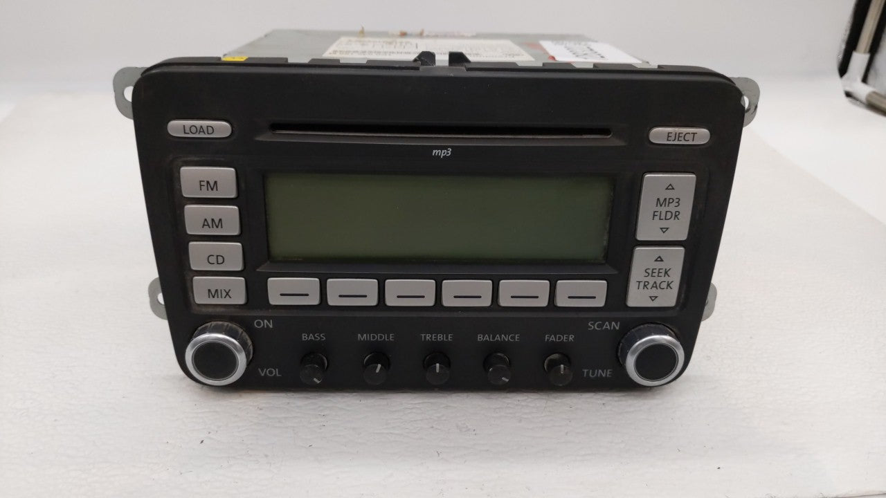 2006-2007 Volkswagen Golf Radio AM FM Cd Player Receiver Replacement P/N:1K0 035 180 M Fits 2005 2006 2007 2008 2009 OEM Used Auto Parts - Oemusedautoparts1.com