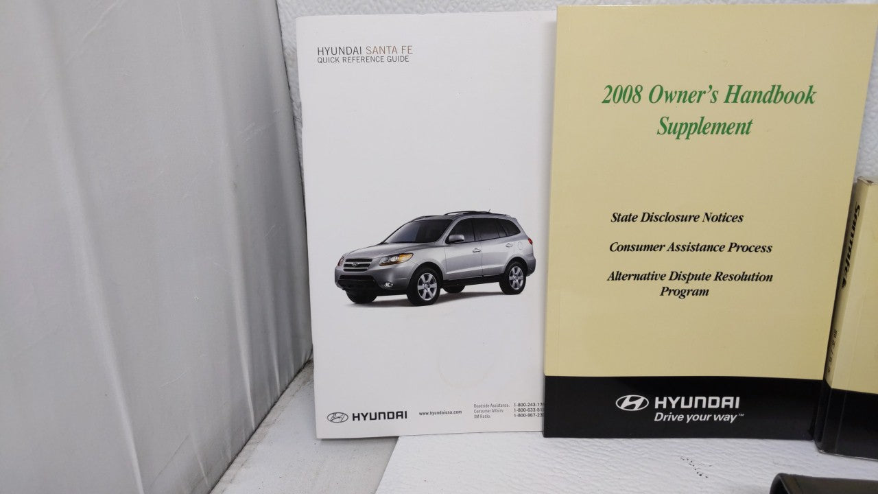 2008 Hyundai Santa Fe Owners Manual Book Guide OEM Used Auto Parts - Oemusedautoparts1.com