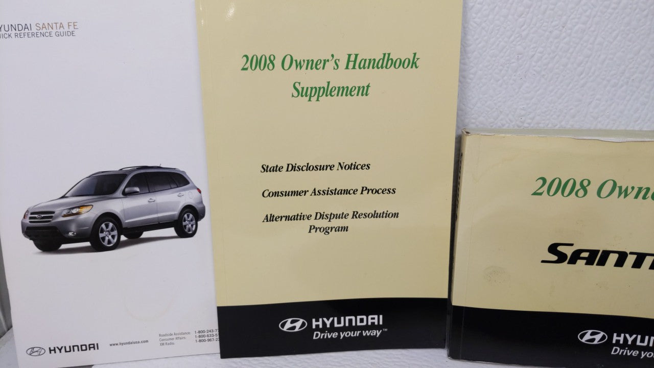 2008 Hyundai Santa Fe Owners Manual Book Guide OEM Used Auto Parts - Oemusedautoparts1.com