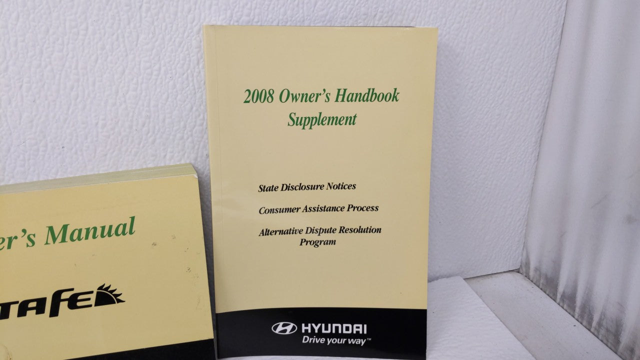2008 Hyundai Santa Fe Owners Manual Book Guide OEM Used Auto Parts - Oemusedautoparts1.com