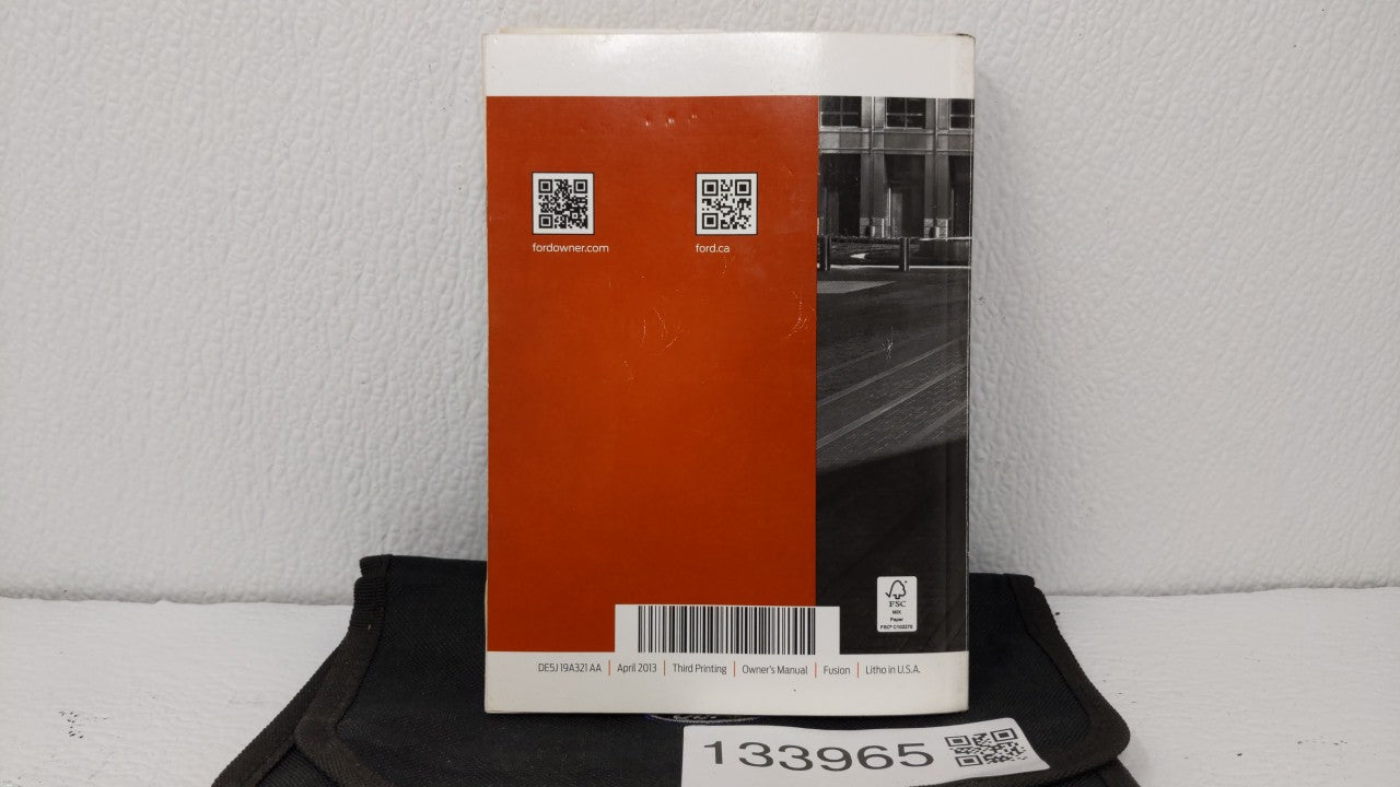 2013 Ford Fusion Owners Manual Book Guide OEM Used Auto Parts - Oemusedautoparts1.com