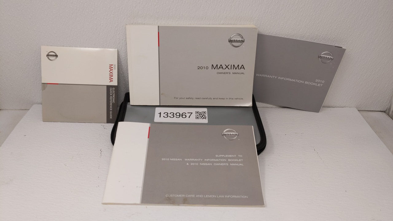 2010 Nissan Maxima Owners Manual Book Guide OEM Used Auto Parts - Oemusedautoparts1.com