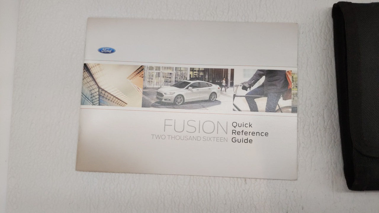 2016 Ford Fusion Owners Manual Book Guide OEM Used Auto Parts - Oemusedautoparts1.com