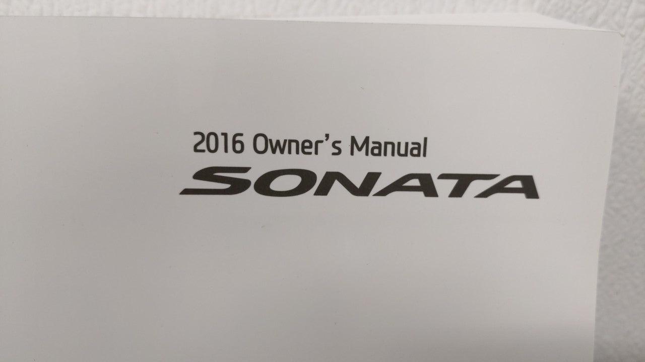 2016 Hyundai Sonata Owners Manual Book Guide OEM Used Auto Parts - Oemusedautoparts1.com