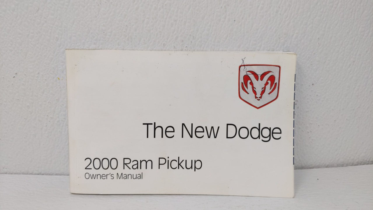 2000 Dodge Ram 1500 Owners Manual Book Guide OEM Used Auto Parts - Oemusedautoparts1.com