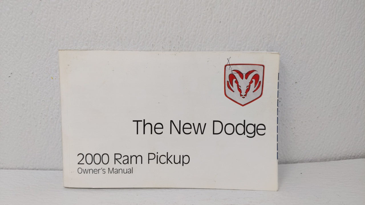 2000 Dodge Ram 1500 Owners Manual Book Guide OEM Used Auto Parts - Oemusedautoparts1.com