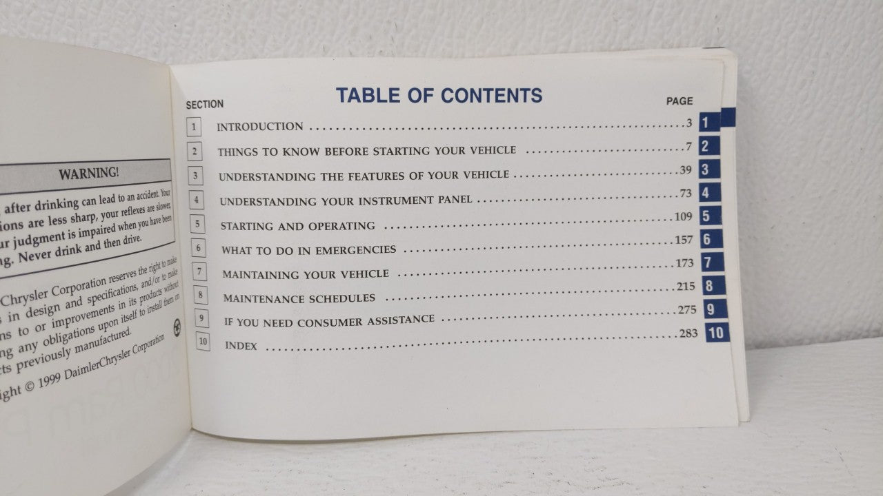 2000 Dodge Ram 1500 Owners Manual Book Guide OEM Used Auto Parts - Oemusedautoparts1.com