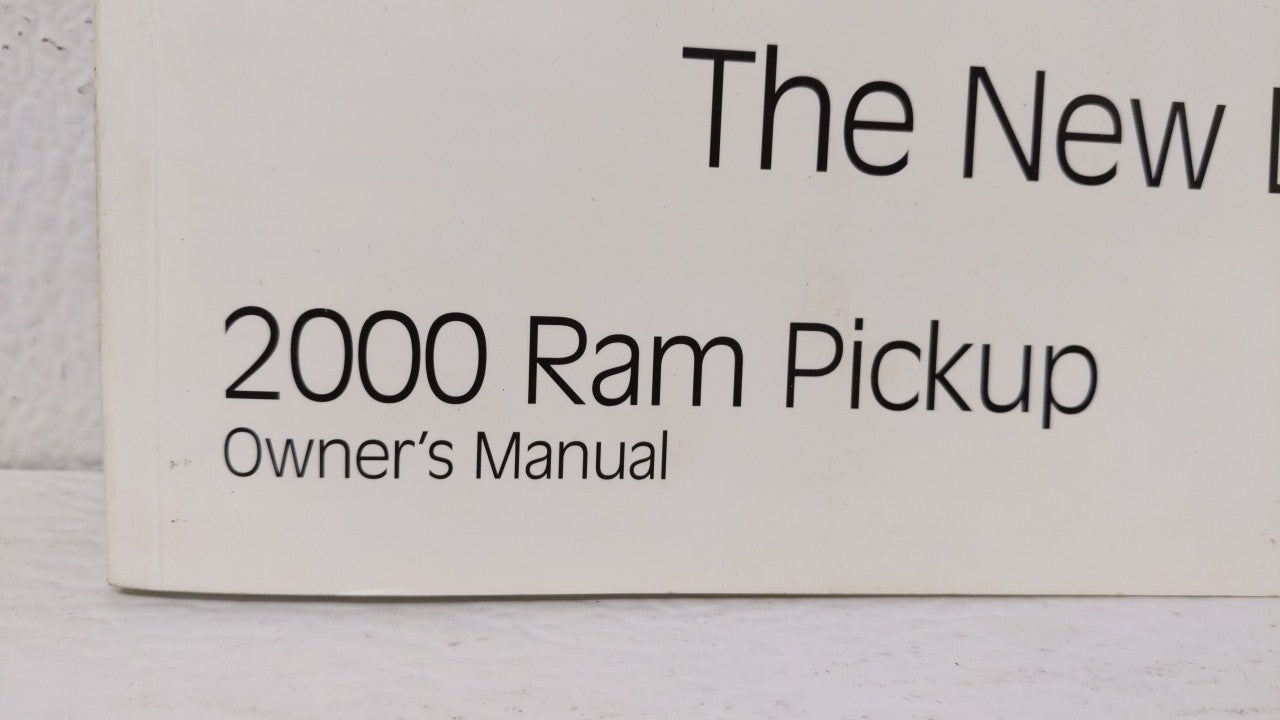 2000 Dodge Ram 1500 Owners Manual Book Guide OEM Used Auto Parts - Oemusedautoparts1.com